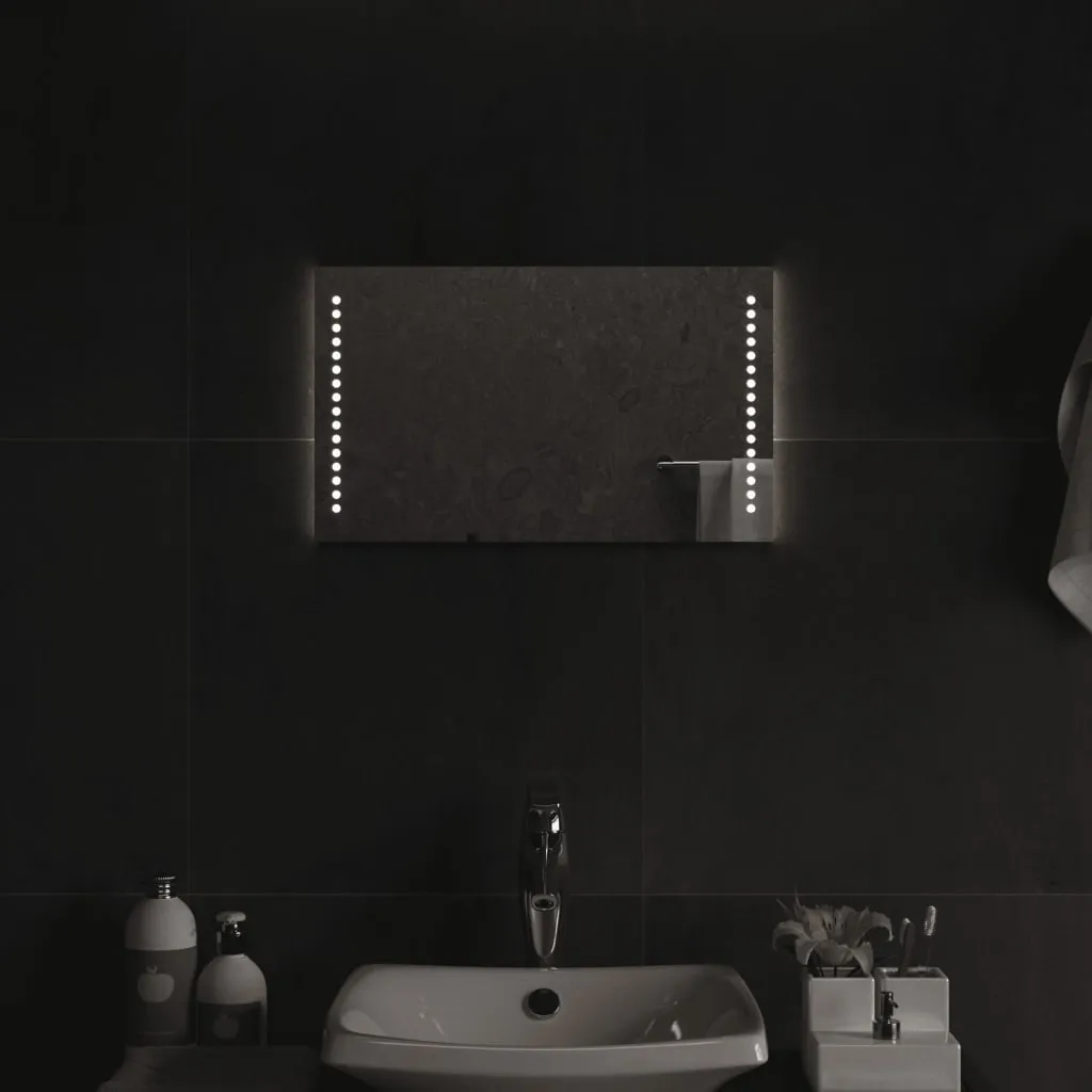 vidaXL Specchio da Bagno con Luci LED 30x50 cm