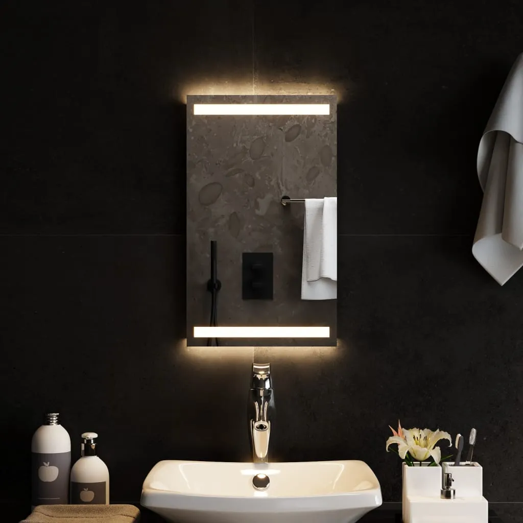 vidaXL Specchio da Bagno con Luci LED 30x50 cm