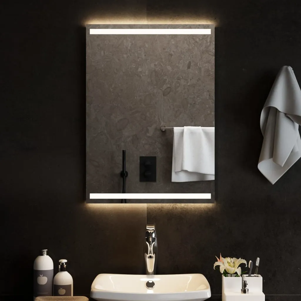 vidaXL Specchio da Bagno con Luci LED 50x70 cm