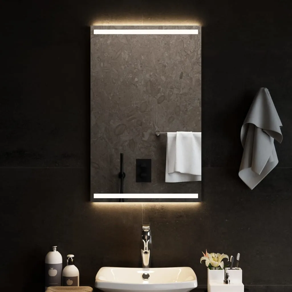 vidaXL Specchio da Bagno con Luci LED 50x80 cm