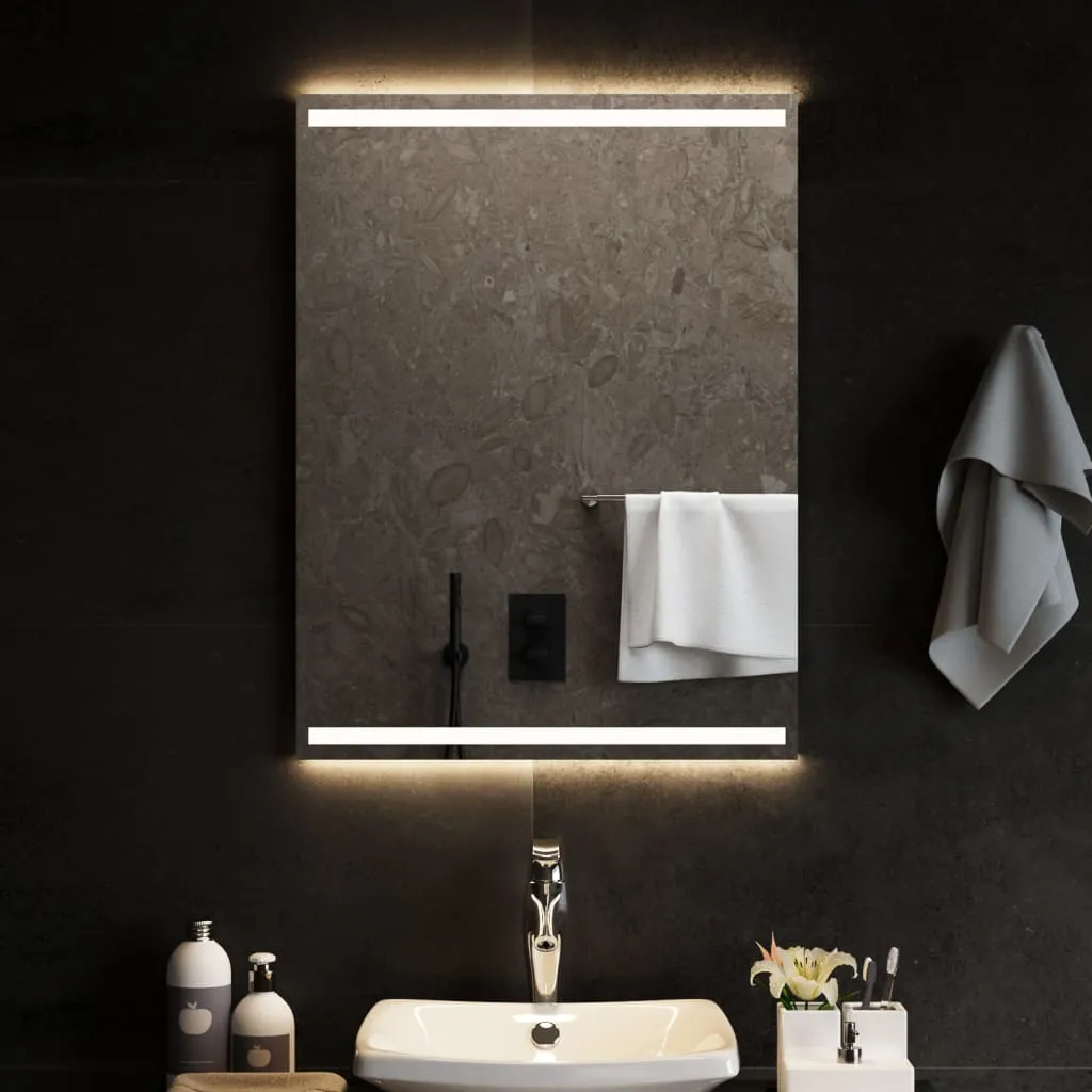 vidaXL Specchio da Bagno con Luci LED 60x80 cm