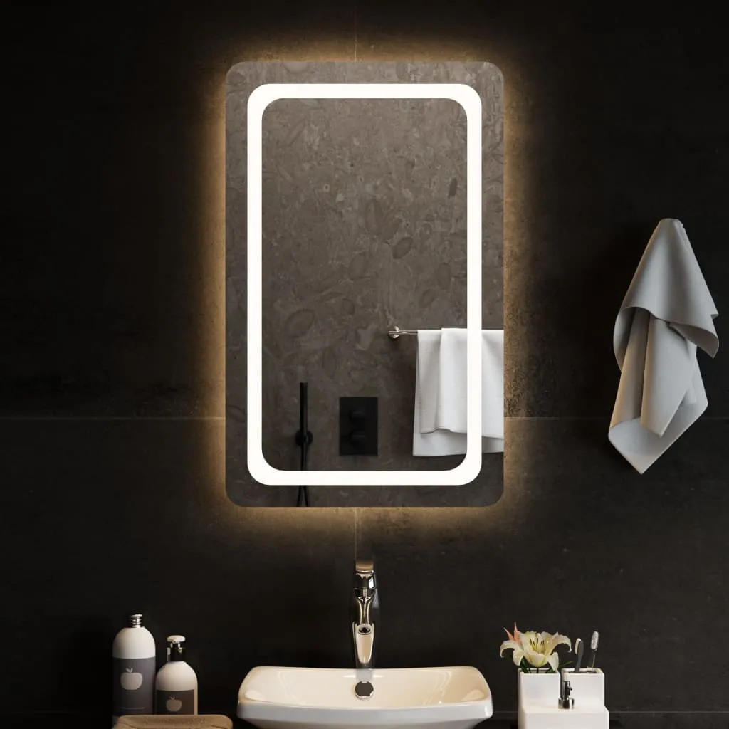 vidaXL Specchio da Bagno con Luci LED 50x80 cm