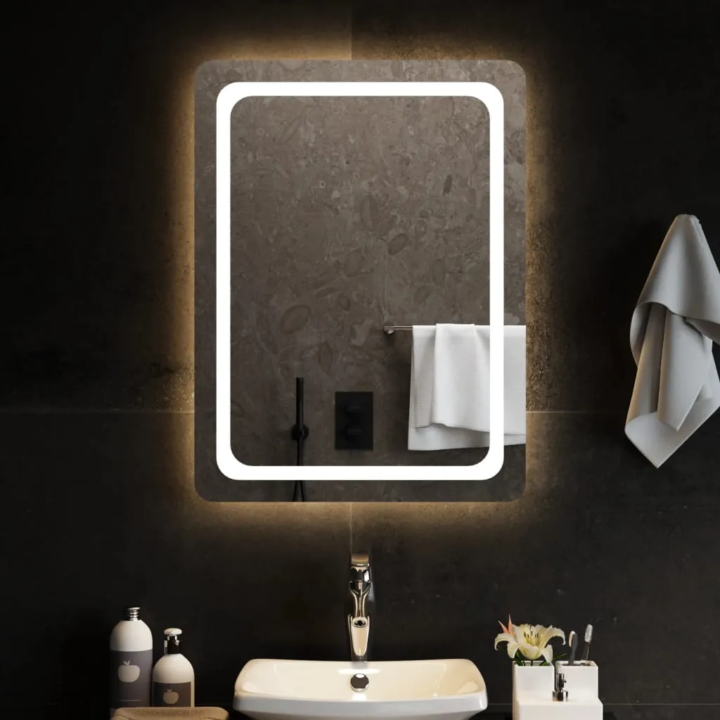 vidaXL Specchio da Bagno con Luci LED 60x80 cm