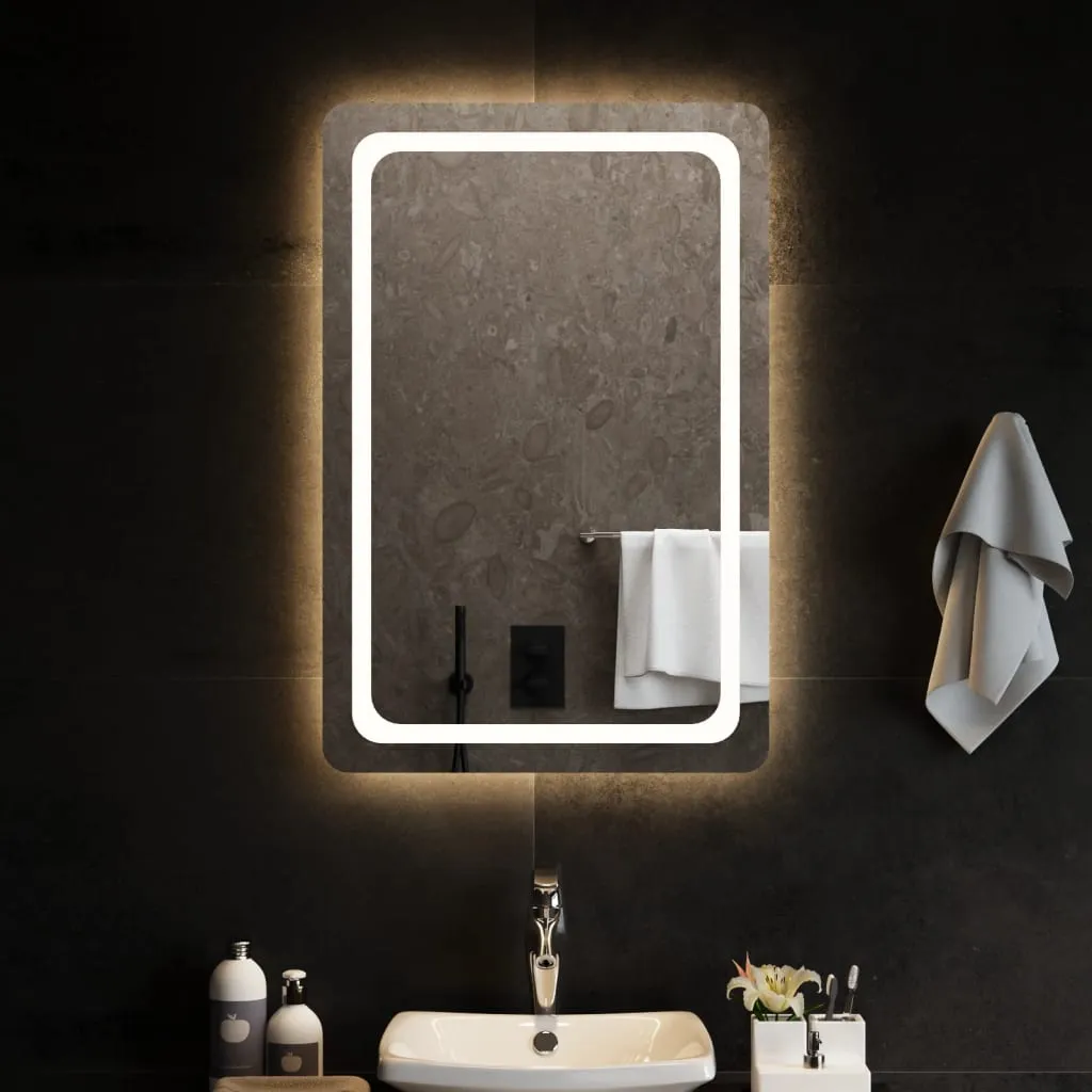 vidaXL Specchio da Bagno con Luci LED 60x90 cm