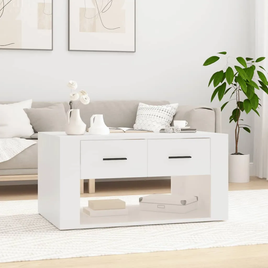 vidaXL Tavolino da Salotto Bianco 80x50x40 cm in Legno Multistrato