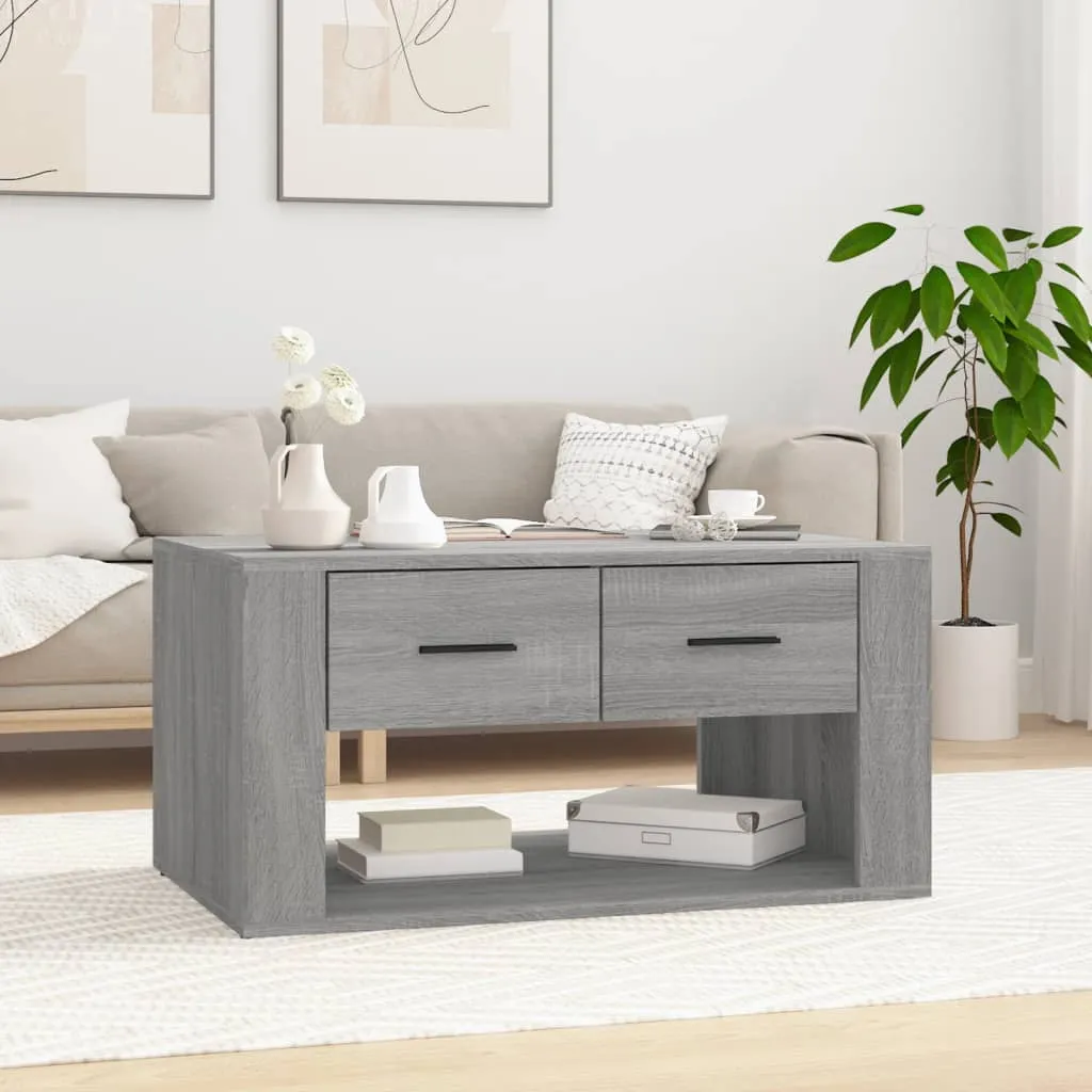 vidaXL Tavolino da Salotto Grigio Sonoma 80x50x40 cm Legno Multistrato