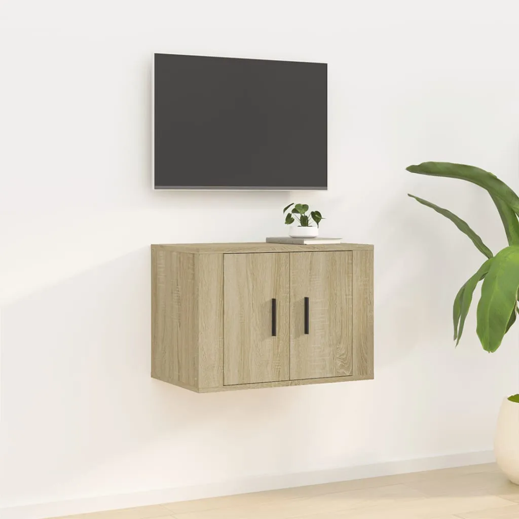 vidaXL Mobile Porta TV a Parete Rovere Sonoma 57x34,5x40 cm