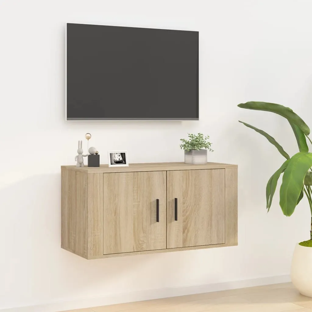 vidaXL Mobile Porta TV a Parete rovere sonoma 80x34,5x40 cm