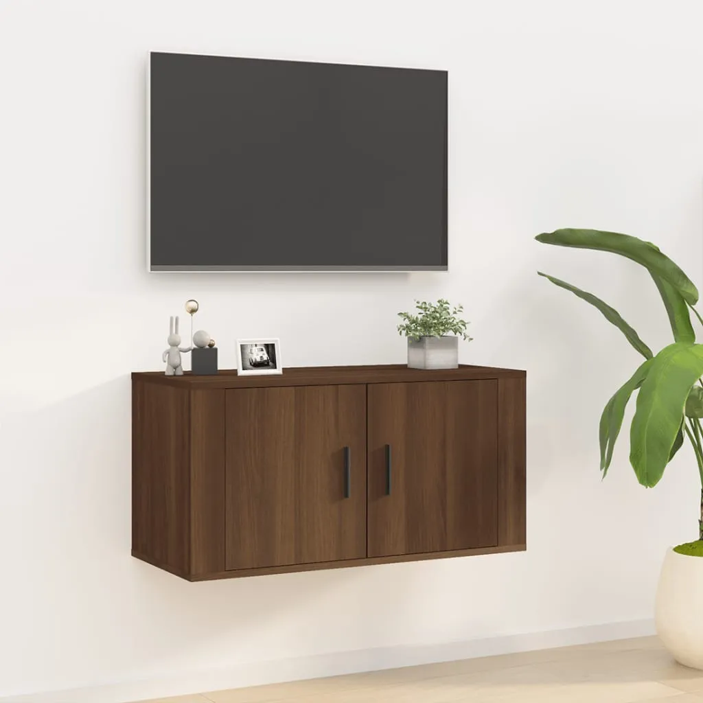 vidaXL Mobile Porta TV a Parete rovere marrone 80x34,5x40 cm