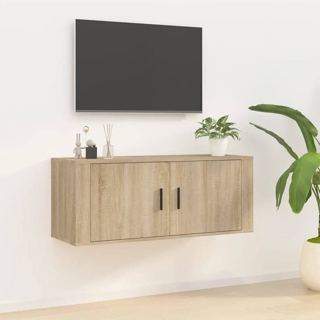 vidaXL Mobile Porta TV a Parete rovere sonoma 100x34,5x40 cm