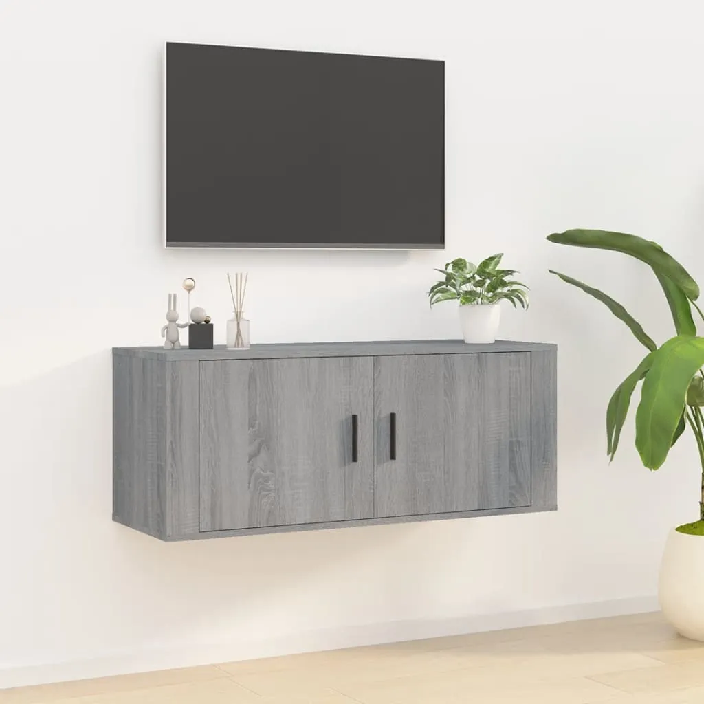 vidaXL Mobile Porta TV a Parete grigio sonoma 100x34,5x40 cm