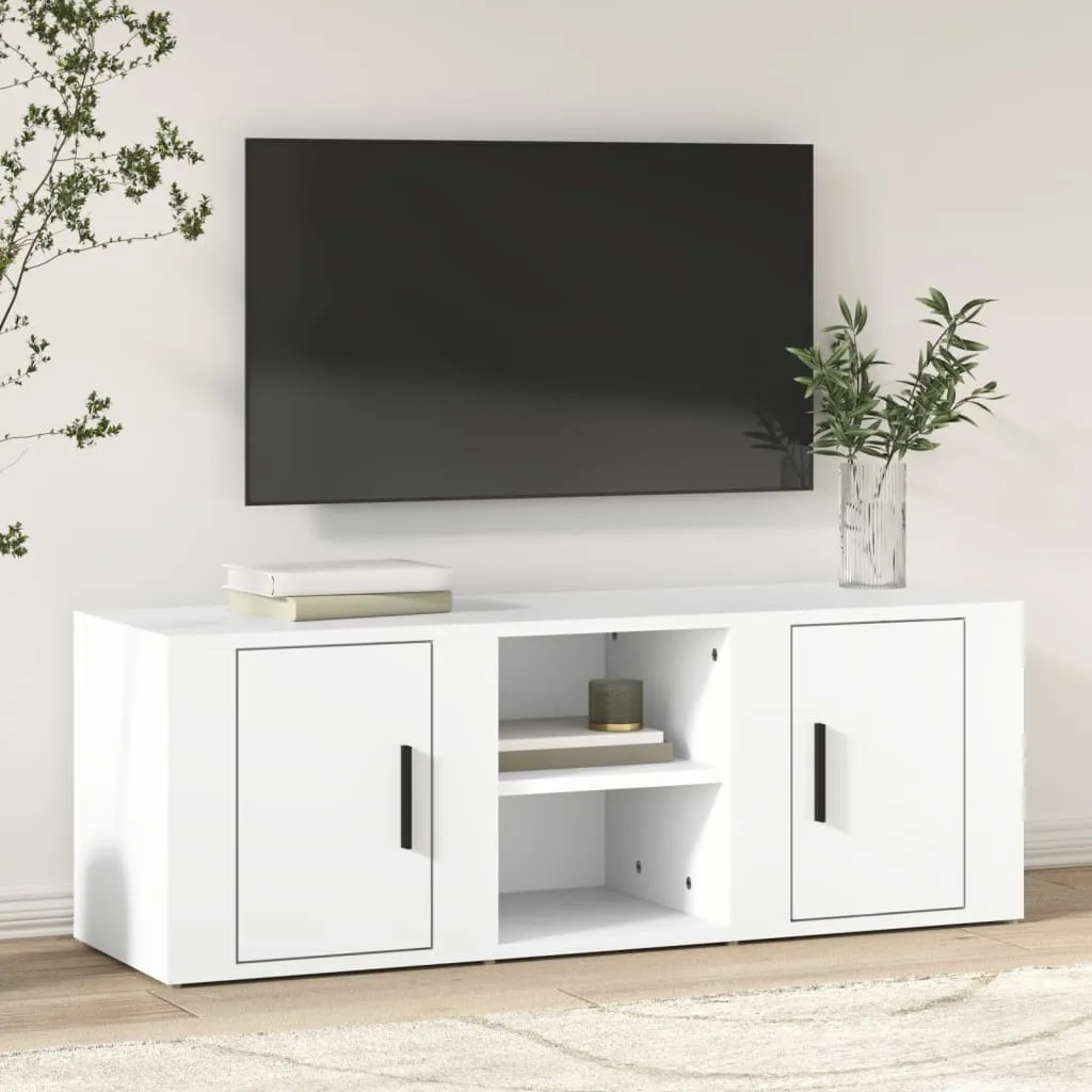 vidaXL Mobile Porta TV Bianco 100x31,5x35 cm in Legno Multistrato