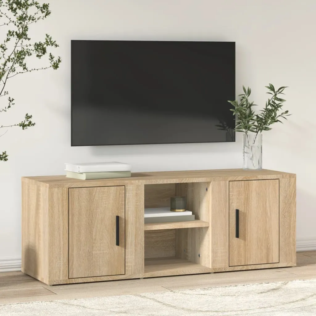 vidaXL Mobile per TV Rovere Sonoma 100x31,5x35 cm Legno Multistrato