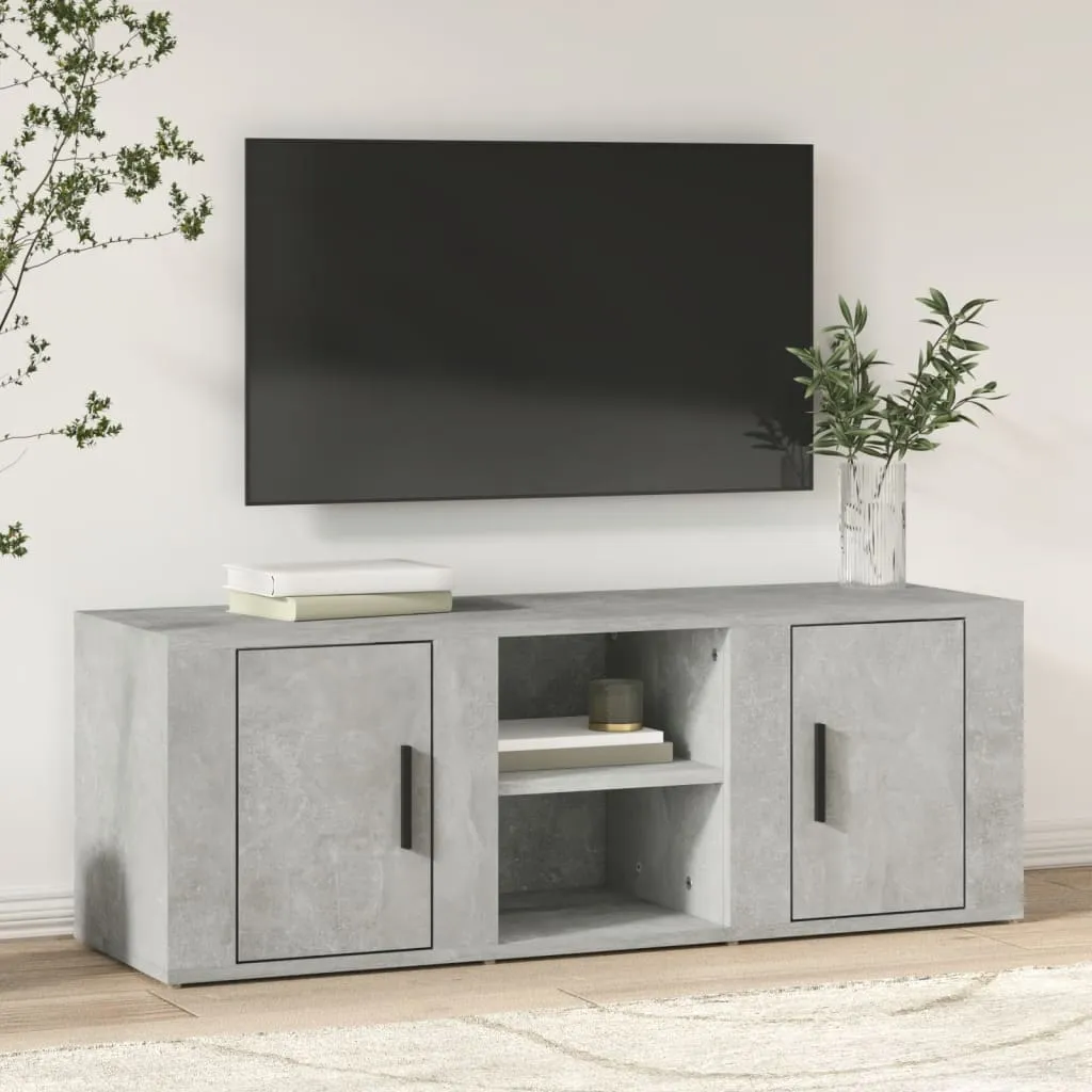 vidaXL Mobile per TV Grigio Cemento 100x31,5x35 cm Legno Multistrato