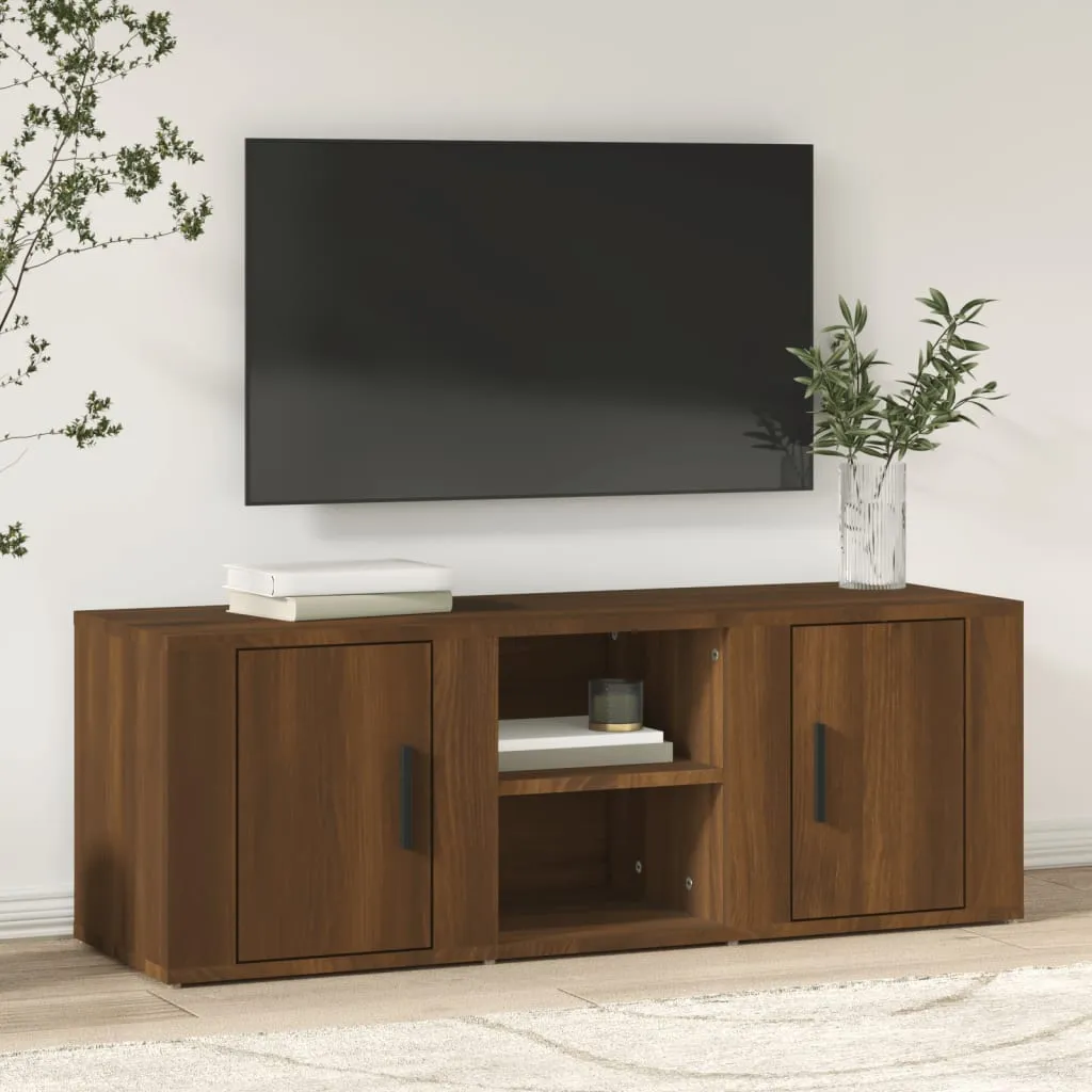 vidaXL Mobile TV Rovere Marrone 100x31,5x35 cm in Legno Multistrato