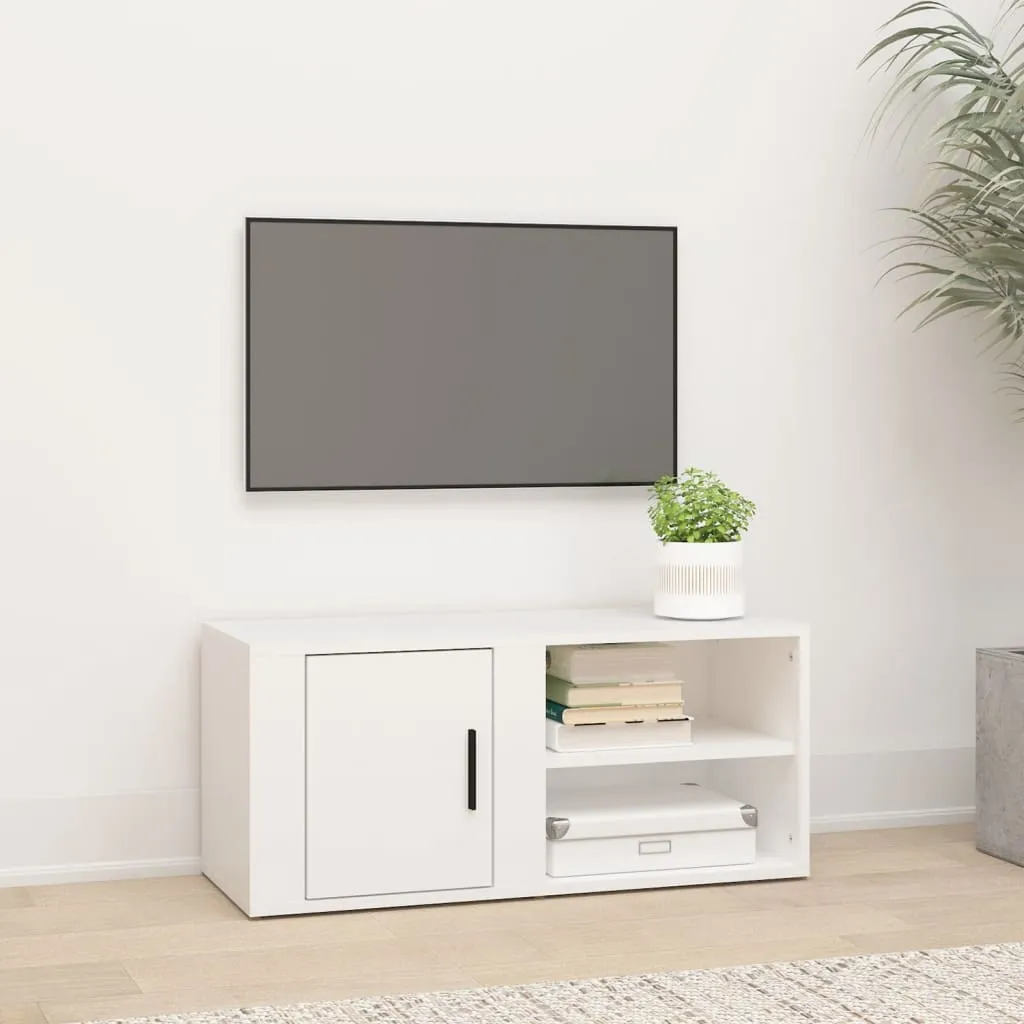 vidaXL Mobile Porta TV Bianco 80x31,5x36 cm in Legno Multistrato