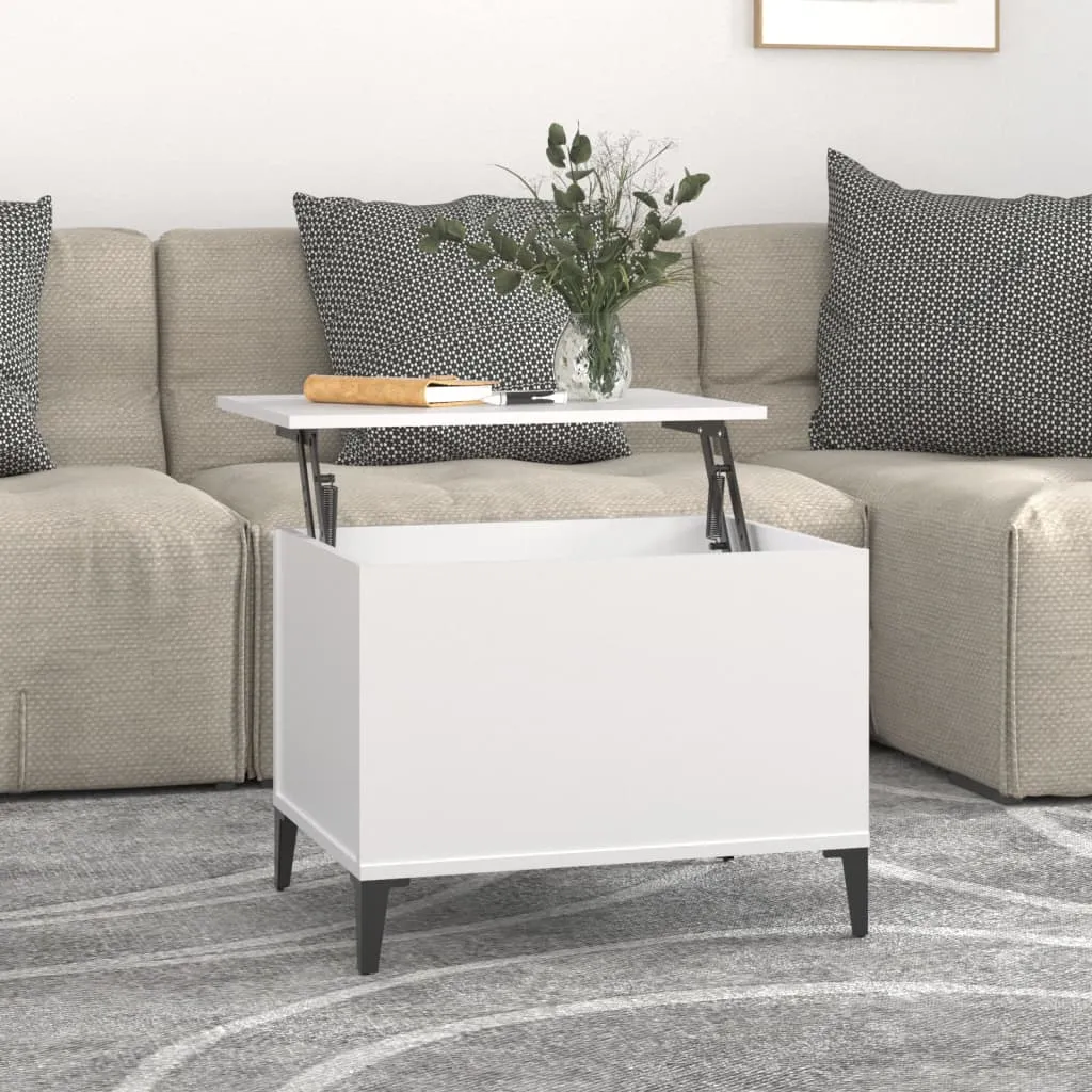 vidaXL Tavolino da Salotto Bianco 60x44,5x45 cm in Legno Multistrato