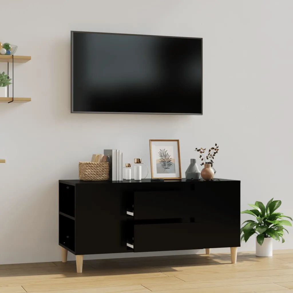 vidaXL Mobile Porta TV Nero 102x44,5x50 cm in Legno Multistrato