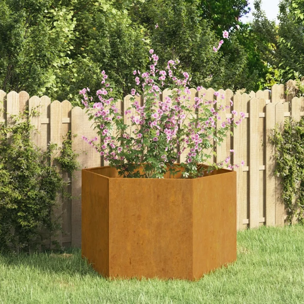 vidaXL Fioriera Ruggine 60x60x45 cm Acciaio Corten