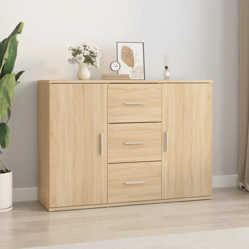 vidaXL Credenza Rovere Sonoma 91x29,5x65 cm in Legno Multistrato