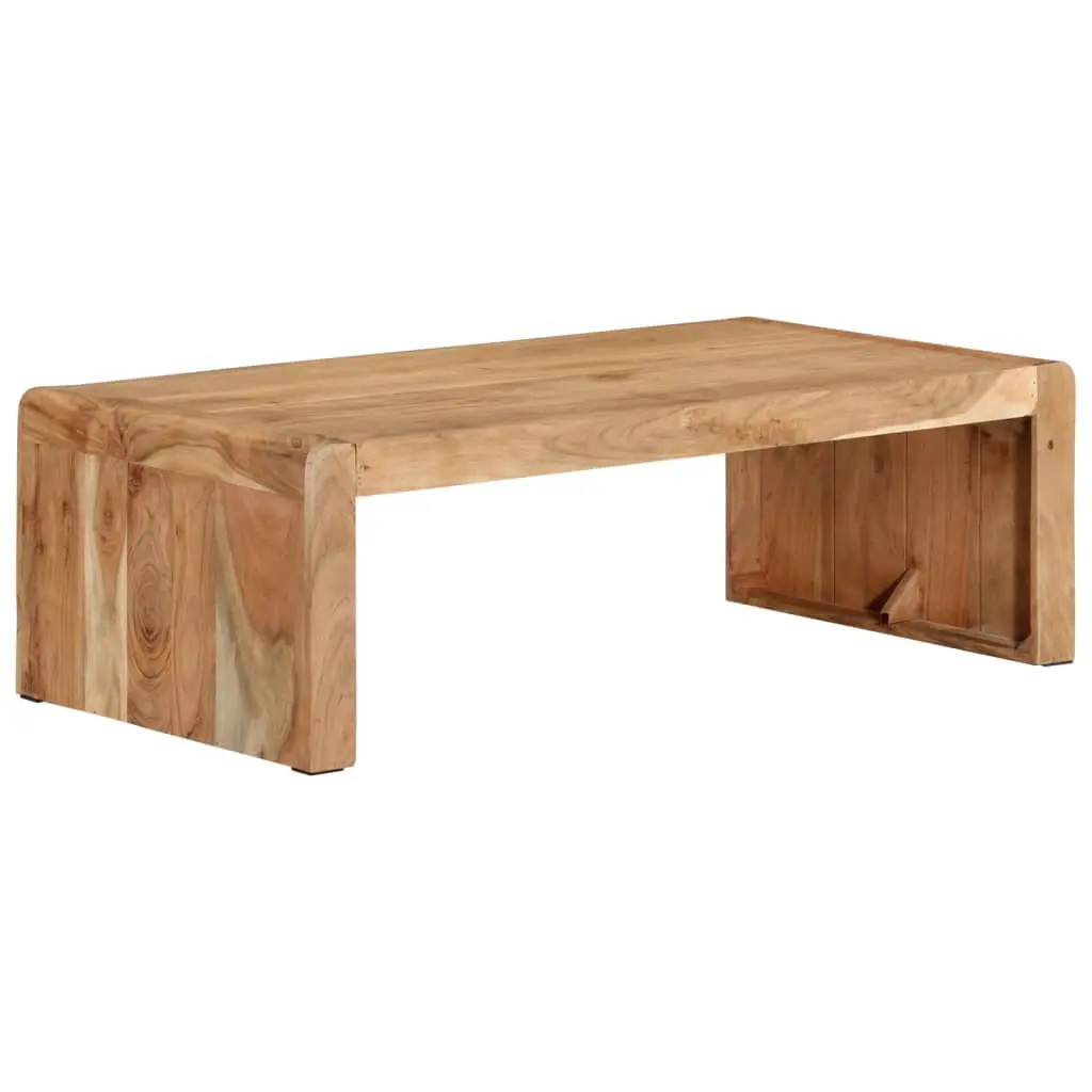 Tavolino da Salotto 110x55x35 cm in Legno Massello di Acacia