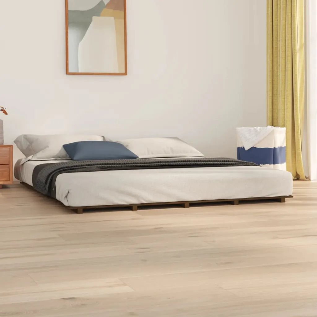 vidaXL Giroletto Marrone Miele 200x200 cm in Legno Massello di Pino