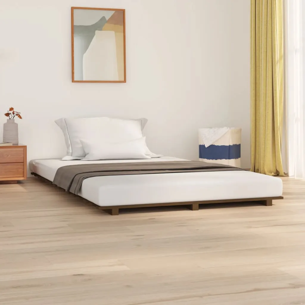 vidaXL Giroletto Marrone Miele 120x200 cm in Legno Massello di Pino