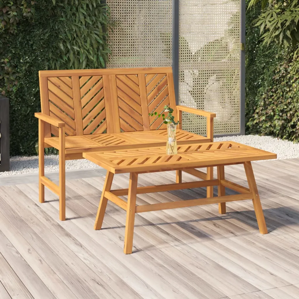 vidaXL Panca da Giardino 109 cm in Legno Massello di Acacia