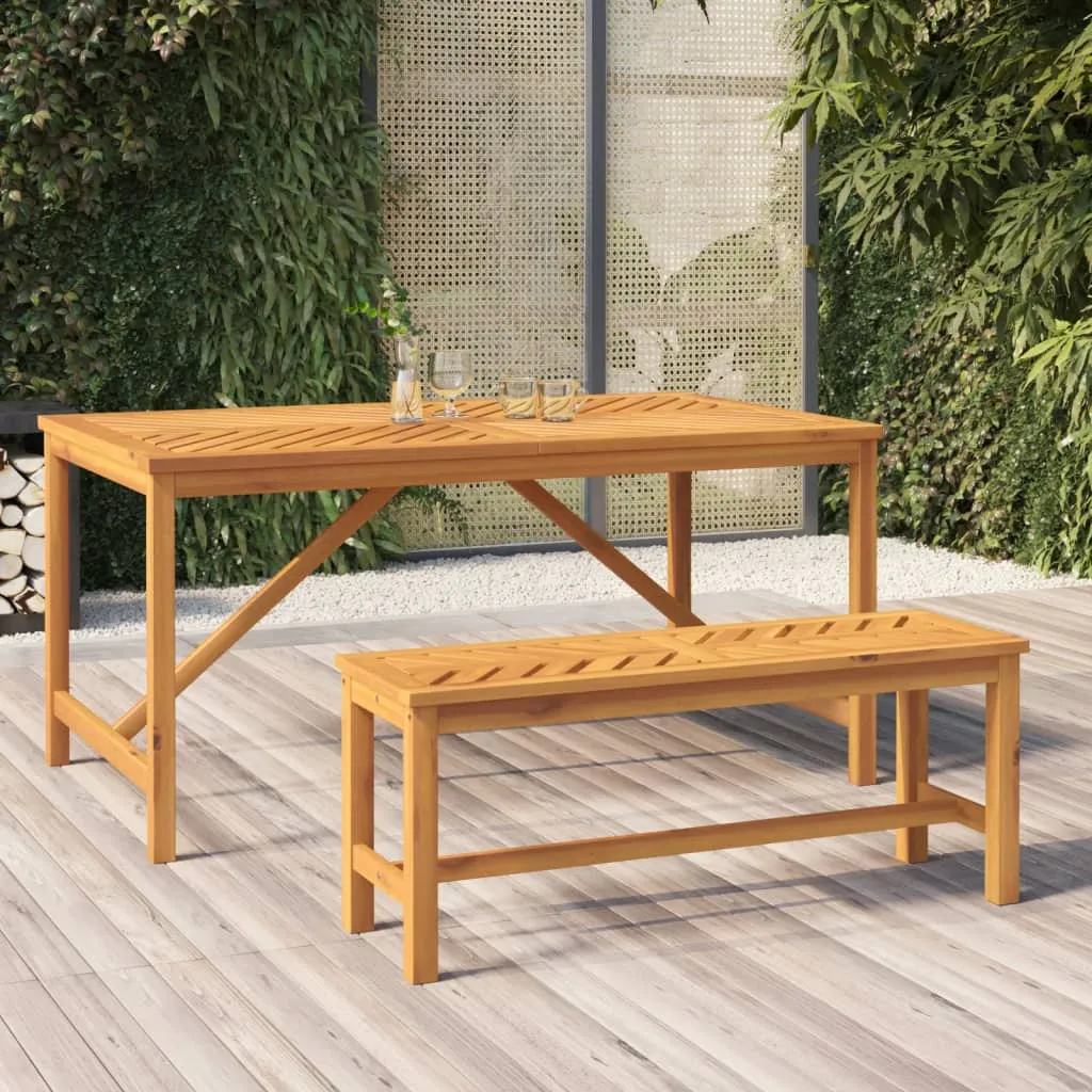 vidaXL Panca da Giardino 110 cm in Legno Massello di Acacia