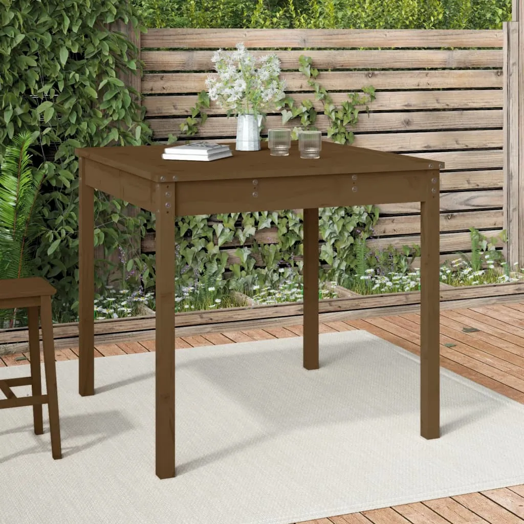 vidaXL Tavolo da Giardino Miele 82,5x82,5x76 cm Legno Massello di Pino