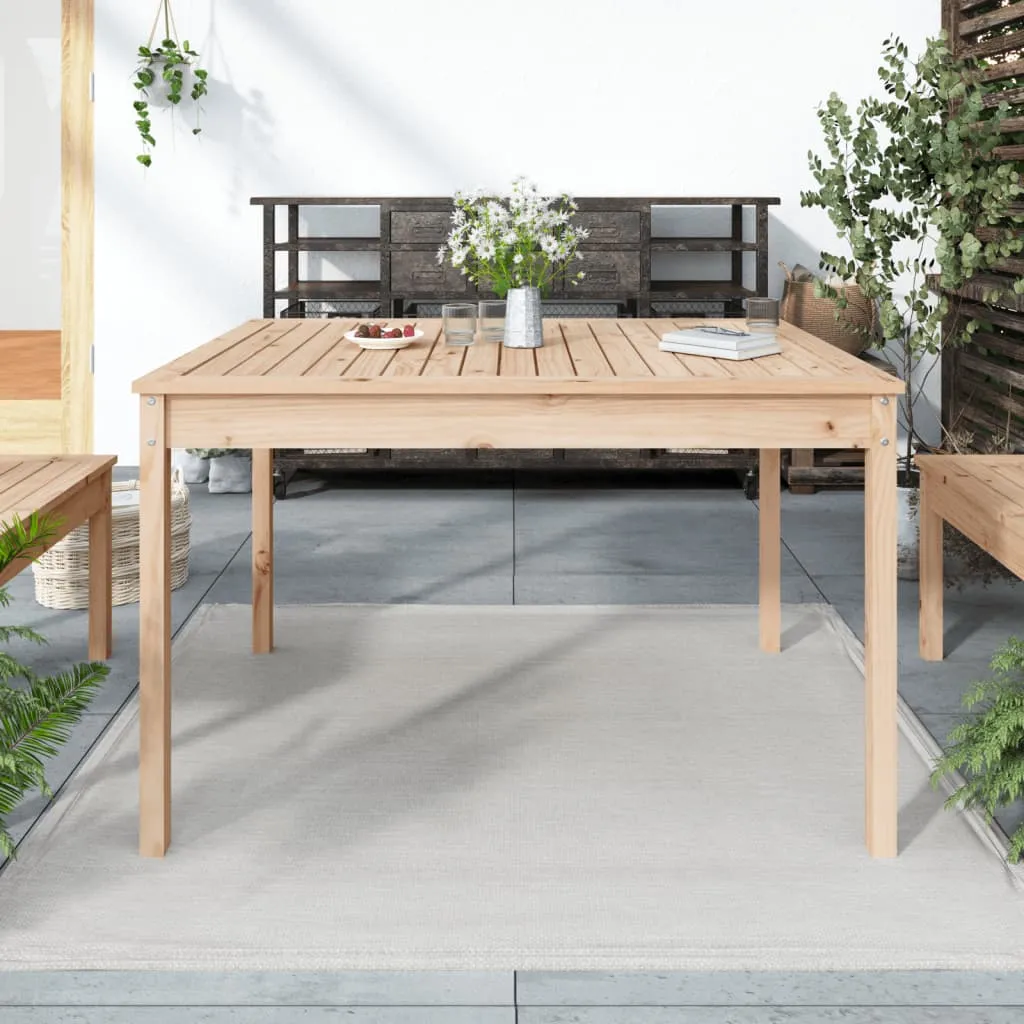 vidaXL Tavolo da Giardino 121x82,5x76 cm in Legno Massello di Pino