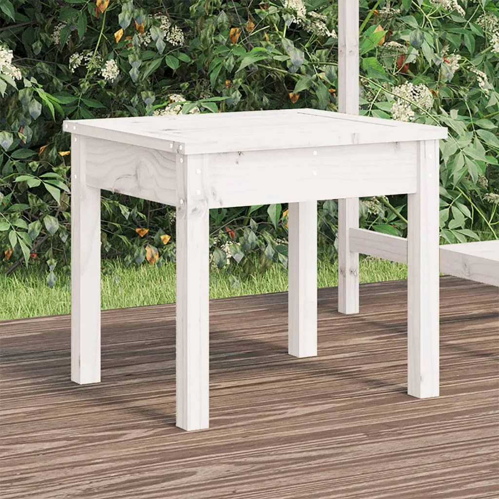 vidaXL Panca da Giardino Bianca 50x44x45 cm Legno Massello di Pino