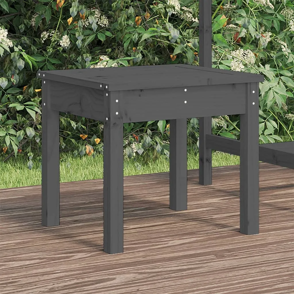 vidaXL Panca da Giardino Grigia 50x44x45 cm Legno Massello di Pino