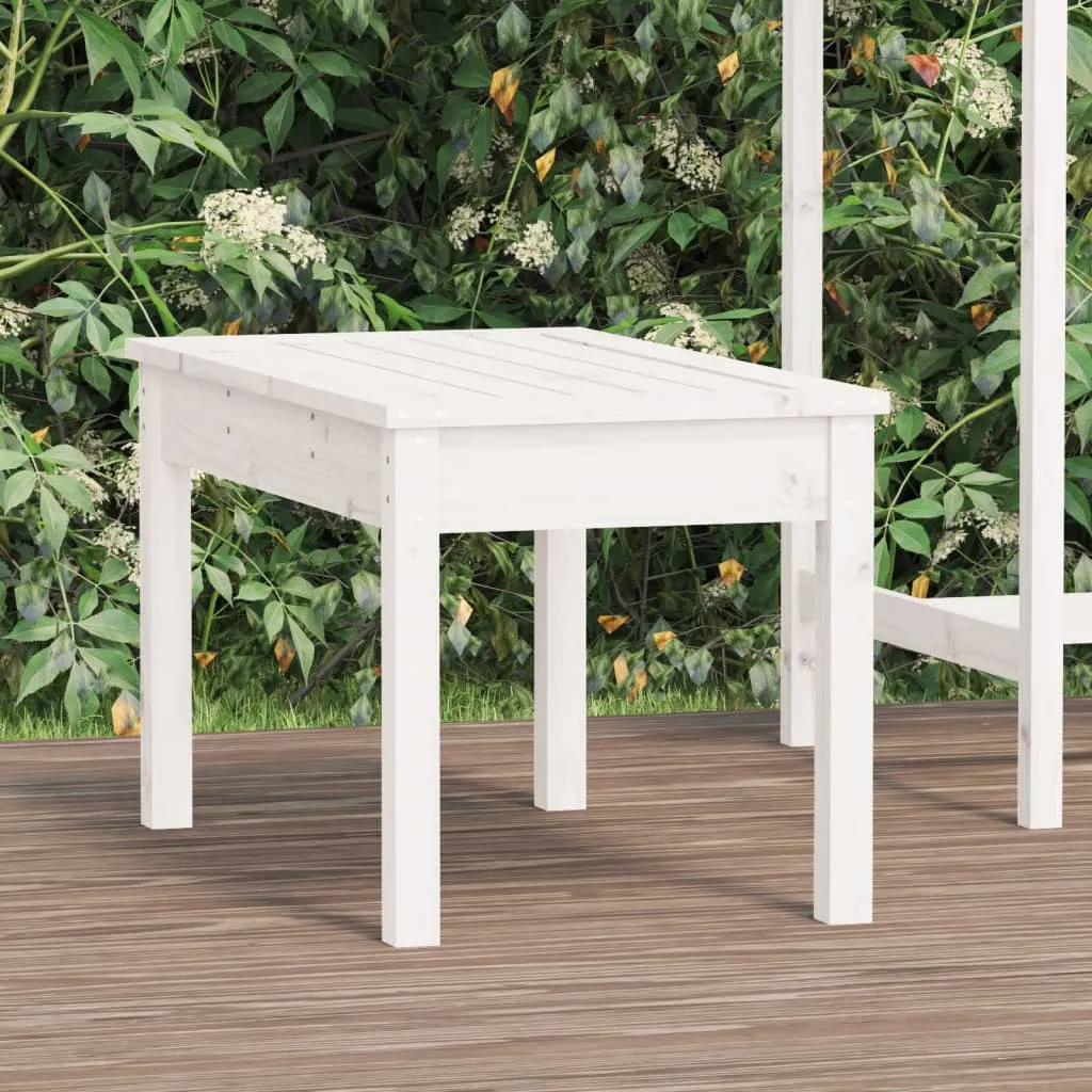 vidaXL Panca da Giardino Bianca 80x44x45 cm Legno Massello di Pino