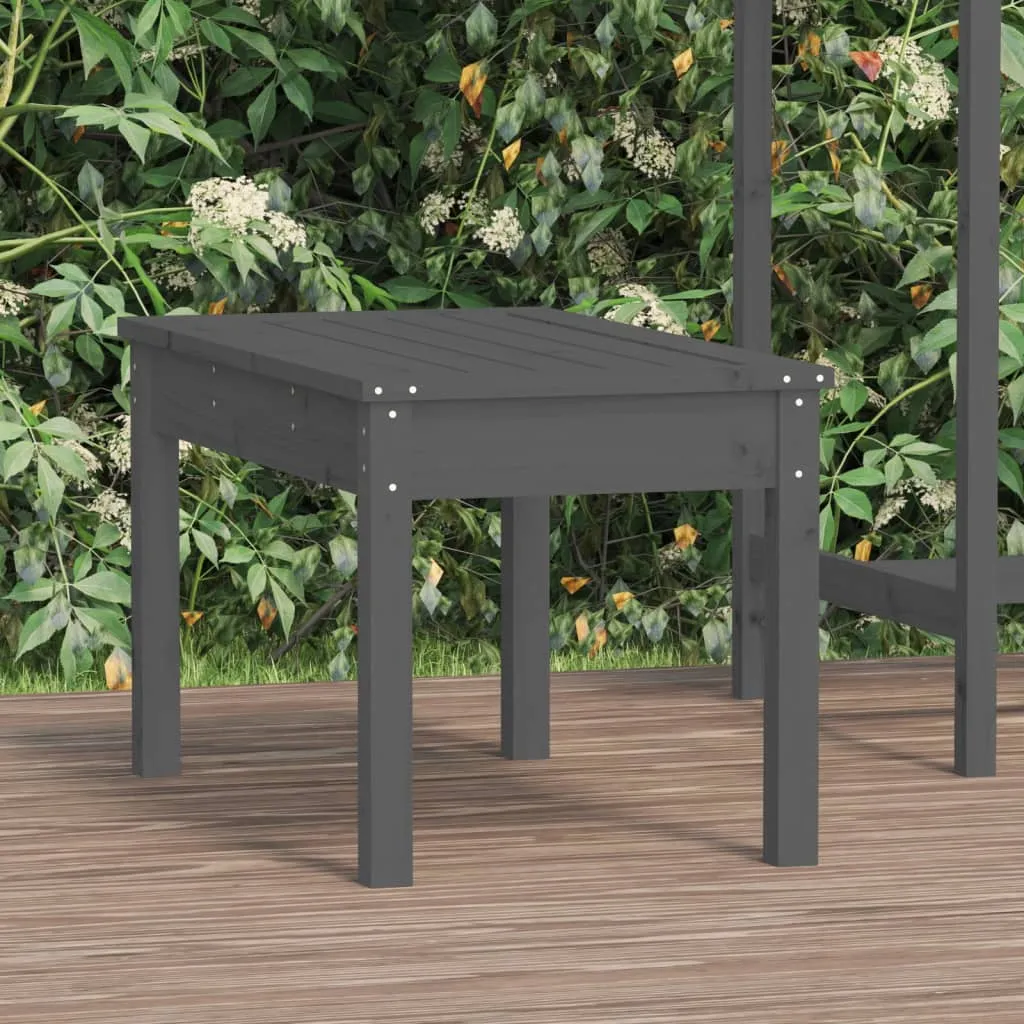 vidaXL Panca da Giardino Grigia 80x44x45 cm Legno Massello di Pino