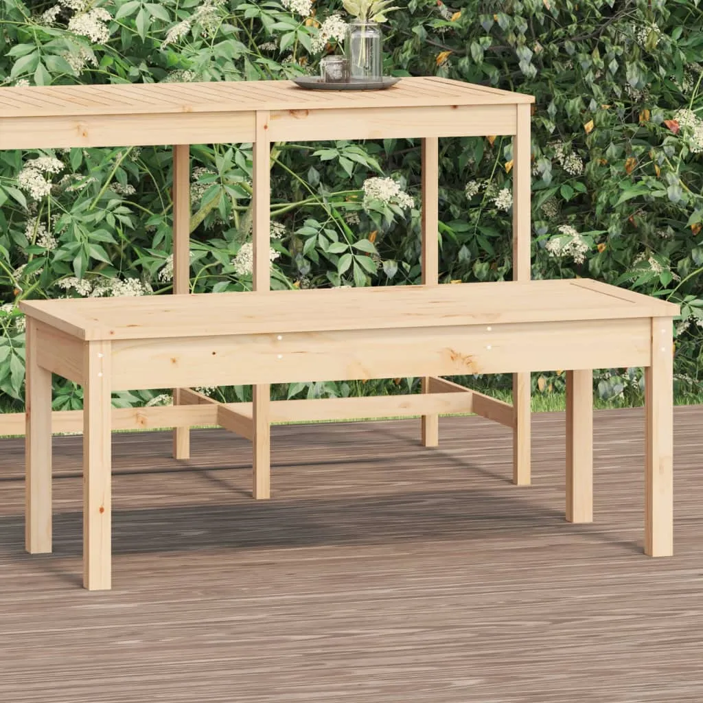 vidaXL Panca da Giardino 109x44x45 cm in Legno Massello di Pino