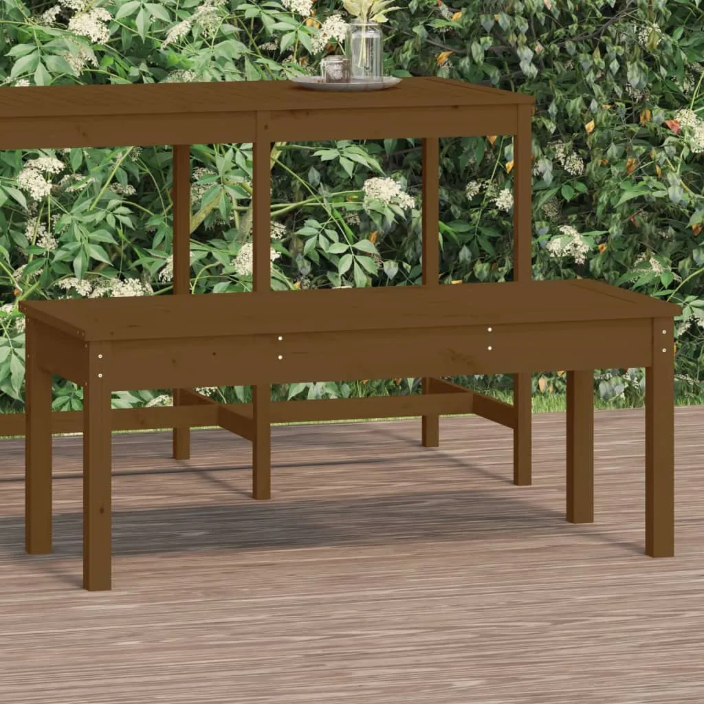 vidaXL Panca da Giardino Miele 109x44x45 cm Legno Massello di Pino