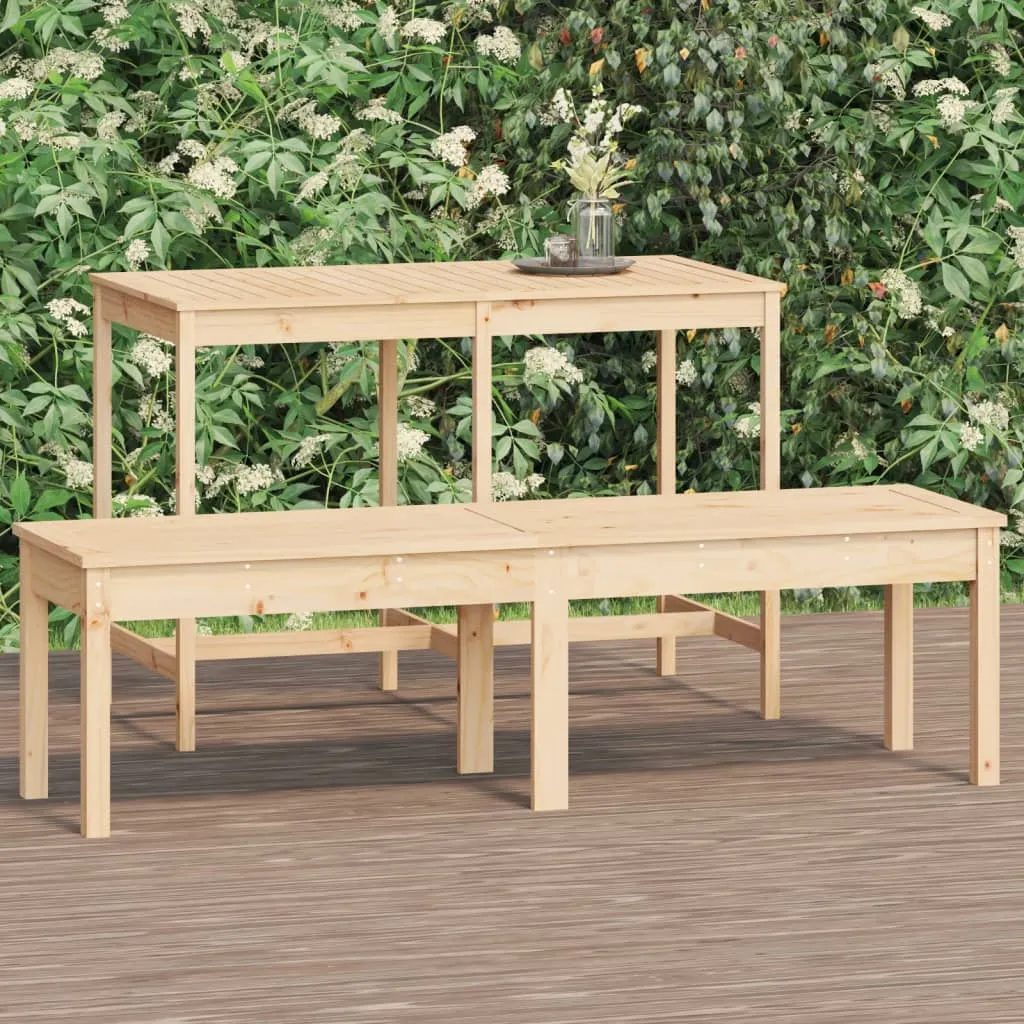 vidaXL Panca da Giardino 2 Posti 159,5x44x45 cm Legno Massello di Pino