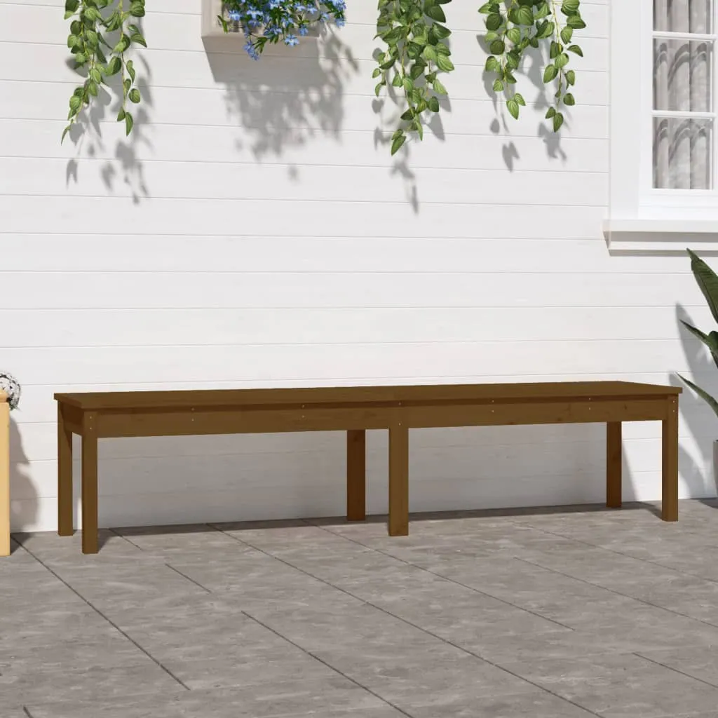 vidaXL Panca Giardino 2 Posti Miele 203,5x44x45cm Legno Massello Pino