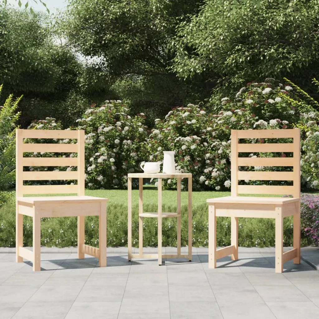 vidaXL Sedie da Giardino 2pz 40,5x48x91,5 cm Legno Massello di Pino