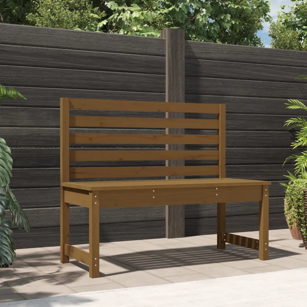 vidaXL Panca da Giardino Miele 109 cm in Legno Massello di Pino