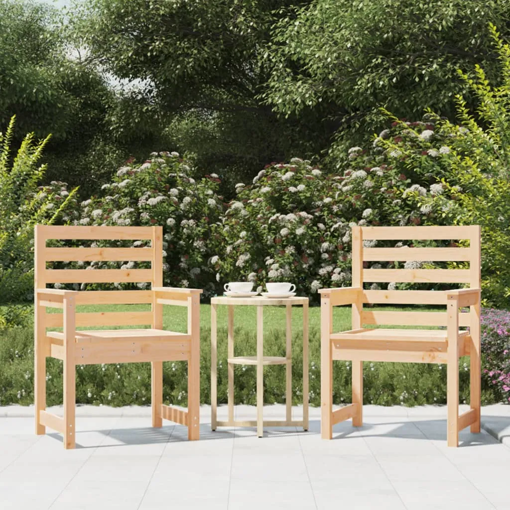 vidaXL Sedie da Giardino 2pz 60x48x91 cm Legno Massello di Pino