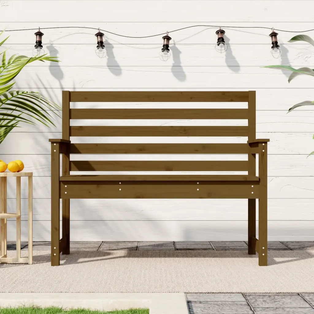 vidaXL Panca da Giardino Miele 109x48x91,5 cm Legno Massello di Pino