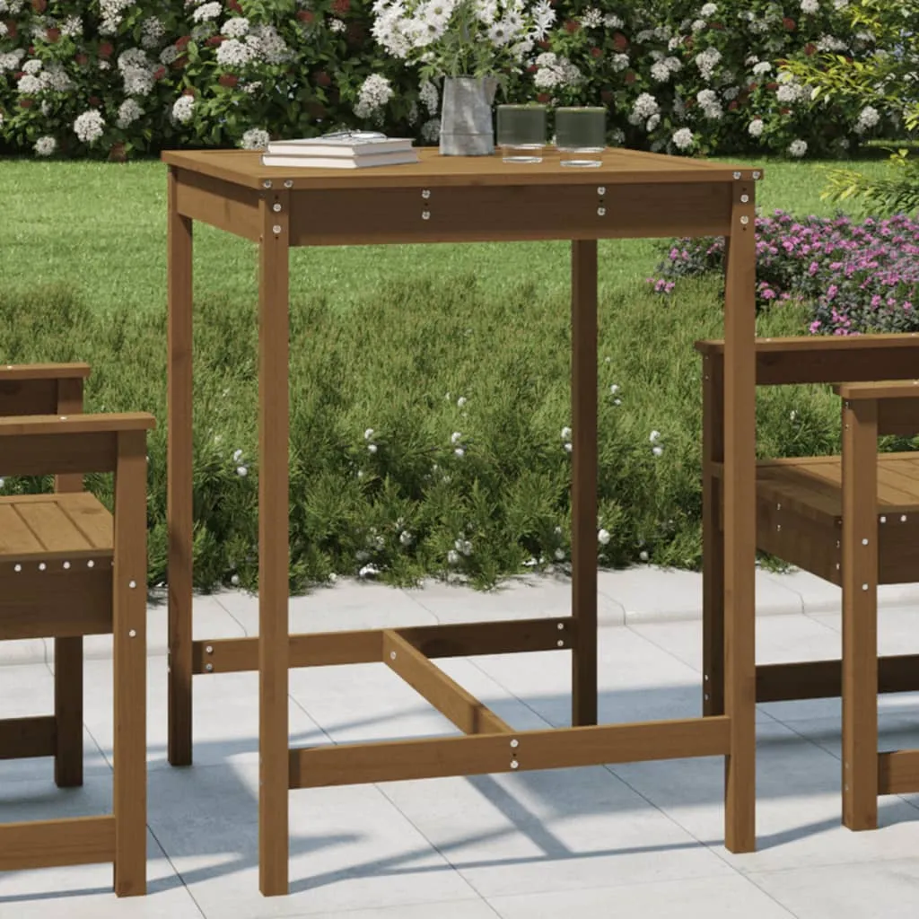 vidaXL Tavolo da Giardino Miele 82,5x82,5x110cm Legno Massello di Pino