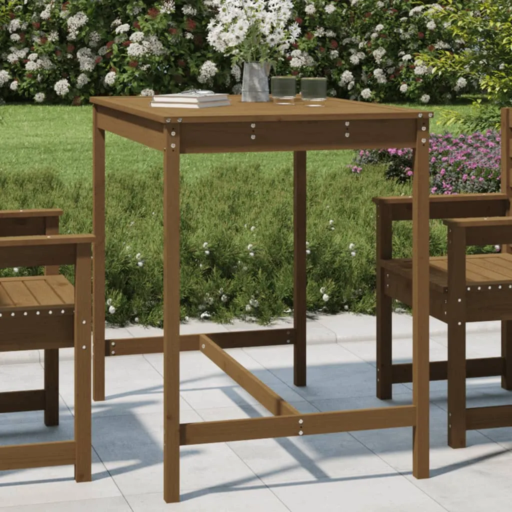 vidaXL Tavolo da Giardino Miele 121x82,5x110 cm Legno Massello di Pino