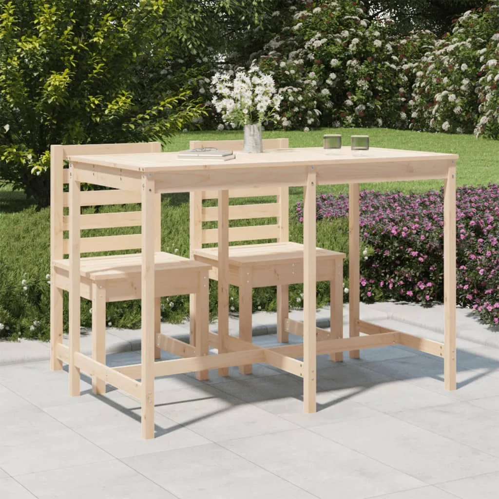 vidaXL Tavolo da Giardino 159,5x82,5x110 cm in Legno Massello di Pino