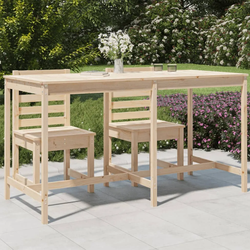 vidaXL Tavolo da Giardino 203,5x90x110 cm in Legno Massello di Pino