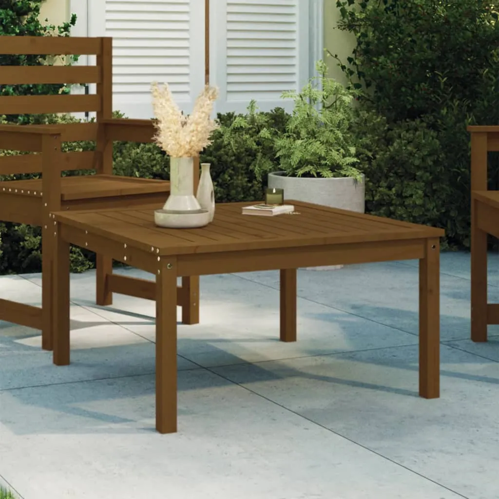 vidaXL Tavolo da Giardino Miele 82,5x82,5x45 cm Legno Massello di Pino