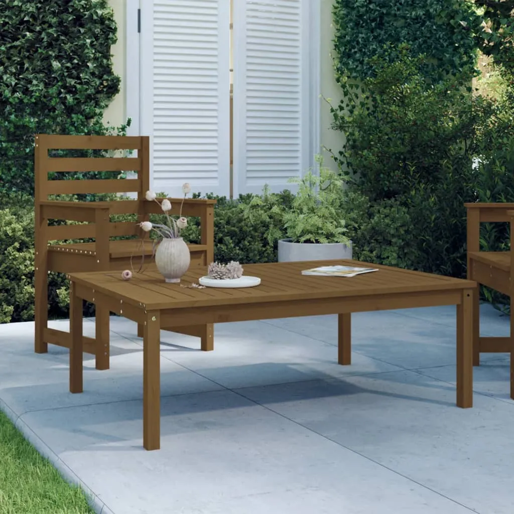 vidaXL Tavolo da Giardino Miele 121x82,5x45 cm Legno Massello di Pino