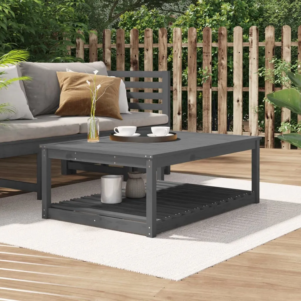 vidaXL Tavolo da Giardino Grigio 121x82,5x45 cm Legno Massello di Pino